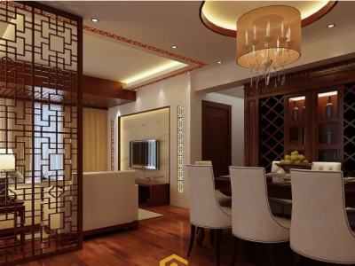 罗马庄园240平米别墅中式风格装修效果图