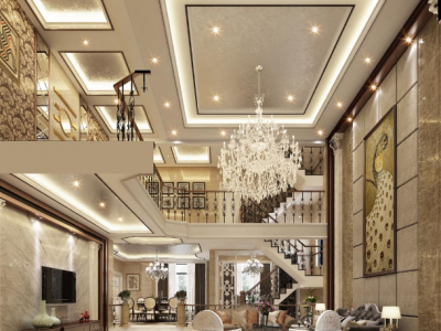 盛世舒苑270平米独栋别墅欧式风格装修效果图