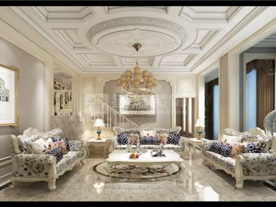 连城美庐308㎡新古典风格复式装修案例