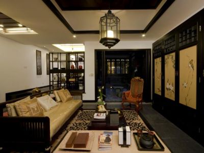 中式风格装修设计客厅效果图