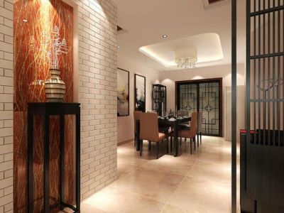 中式风格装修设计玄关装修