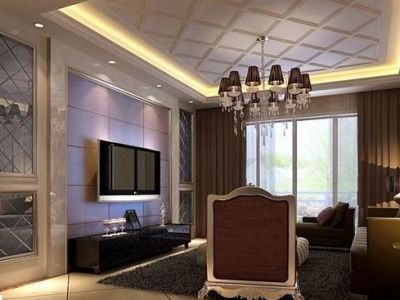 欧式风格装修设计客厅效果图