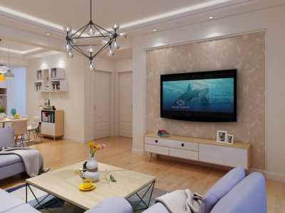 龙江雅苑110平米现代风格装修案例