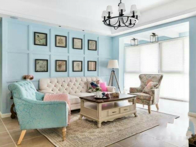 曲江龙邸美式130平三居室装修案例