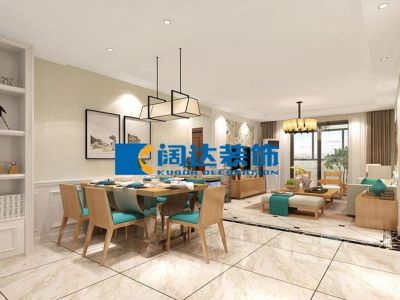 满庭芳园130平现代中式混搭风格案例