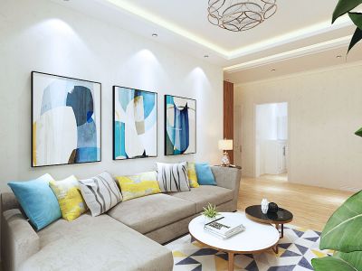 哈尔滨华润装饰汇智五洲城65㎡两室一厅现代简约