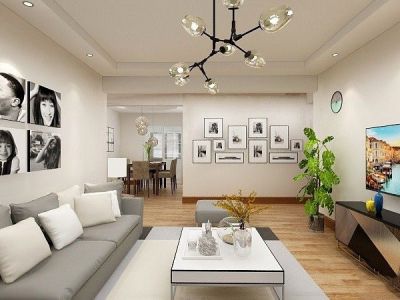 联合七号院140平米四居室现代简约风格装修效果图