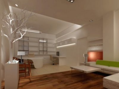 俊儿服饰办公室150㎡简欧装修效果图