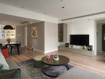 西锦国际北欧102平两居室装修案例