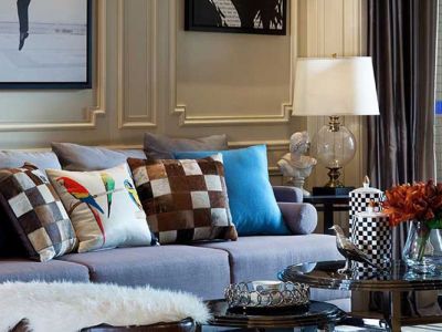 海赋外滩120㎡欧式风格三居室装修案例