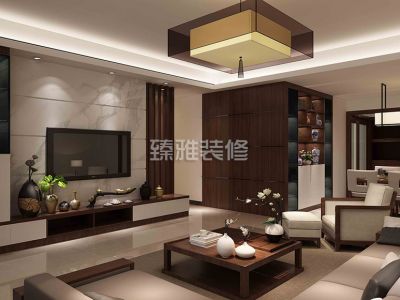 嘉悦名都180平米复式新中式装修案例