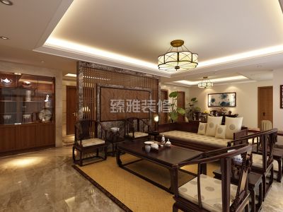越秀星汇天衡星苑278平米中式风格装修案例