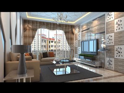 华茵桂语91平米简约风格三居装修案例