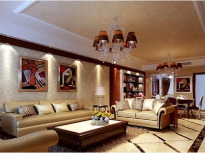 东方豪苑110平米欧式风格装修案例