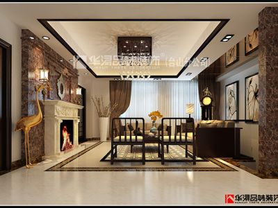 千禧绣荷花园300平米中式风格装修案例