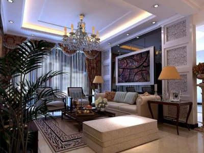 国际城138㎡欧式风格装修效果图