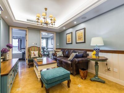 香龙大厦84平米三居室美式风格装修效果图