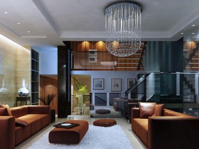 兴利华庭180平米四居室现代风格装修效果图