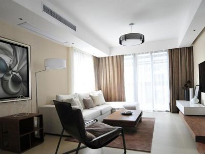 阳光玫瑰园120平米三居室现代风格装修效果图