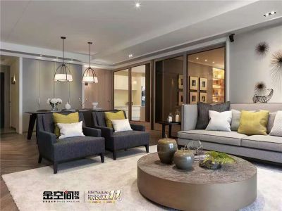 中建·芙蓉嘉苑125平米三居室美式风格装修效果图