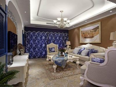 八方小区163平米四居室地中海风格装修效果图