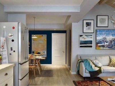 八方小区126平米三居室北欧风格装修效果图