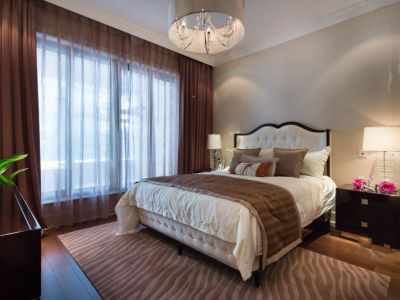 水岸豪庭115平米三居室混搭风格装修效果图