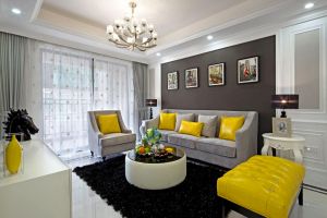 195㎡欧式风格暖黄色系调温暖整个冬天~