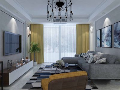 兴唐国翠华府混搭120平三居室装修案例