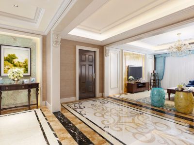 荷韵花园欧式160平四居室装修案例