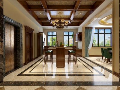 滨河一号280平别墅装修