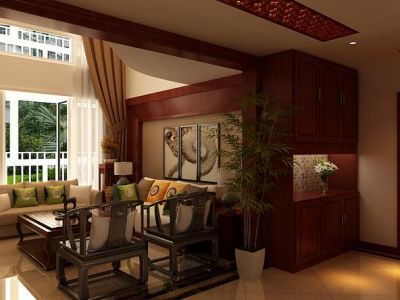 东信·星河湾260平米别墅中式风格装修效果图