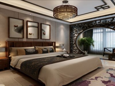 迎宾路3号院460平别墅中式风格装修案例