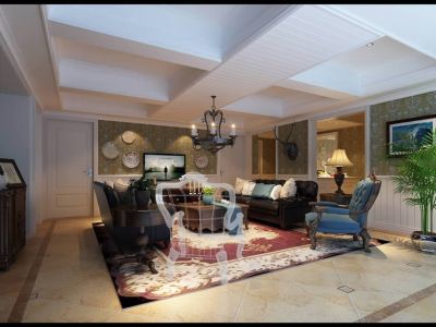 龙华·仁山智水简美式装修案例