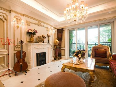 金地中央美域120平米三居室美式风格装修效果图