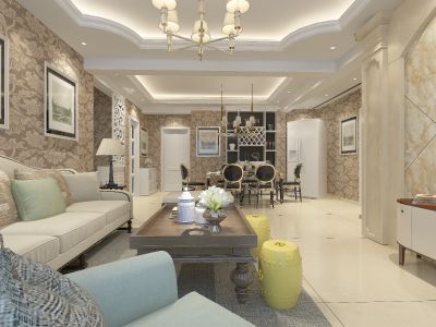 上品印象117平米三居室欧式风格装修效果图