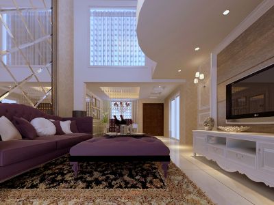 朝阳帝堡220平米别墅欧式风格装修效果图