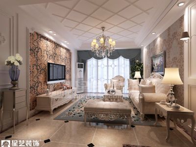 信谊四季城154平米三居室欧式风格装修效果图