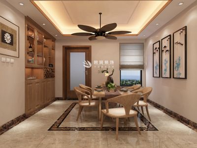 白桦林间新中式风格装修效果图