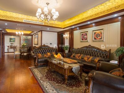 国防家苑180㎡三居室混搭风格装修效果图