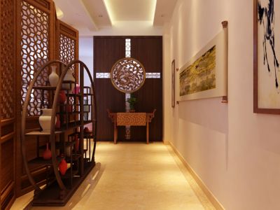 南山雅苑130平米三居室中式风格装修效果图