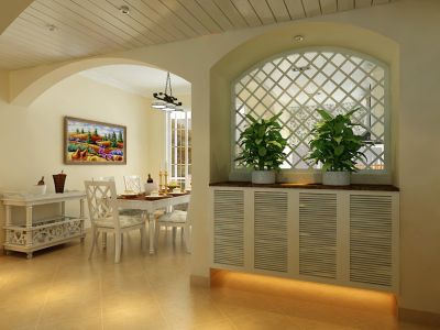 极地盛世135平米三居室田园风格装修效果图