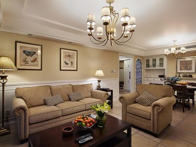 金山名苑美式风格130平米装修效果图案例