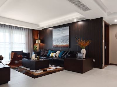 海亮国际122平米现代风格装修效果图