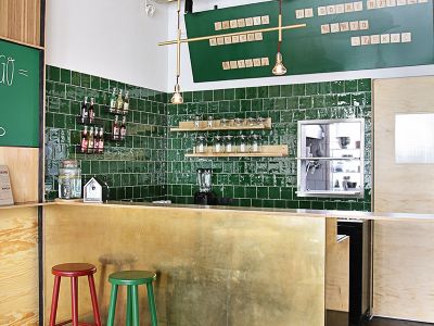 30平米街边奶茶店店面装修效果图