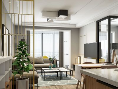 歉益名邸95平米现代风格装修案例