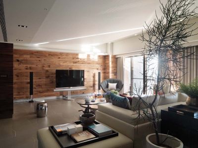 观湖名邸122平米港式风格装修案例