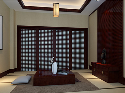 蓝山雅居现代新中式风格380平米装修效果图案例