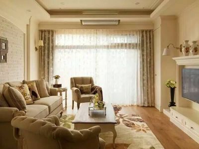 锦鑫花园简美式风格80平米装修效果图案例