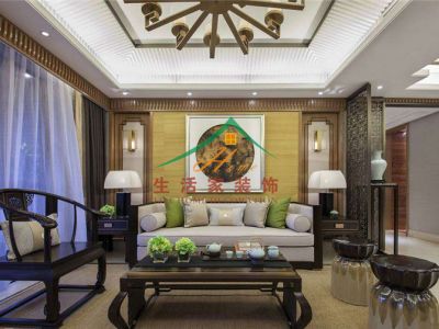 北城天骄138平米三居室中式风格装修效果图